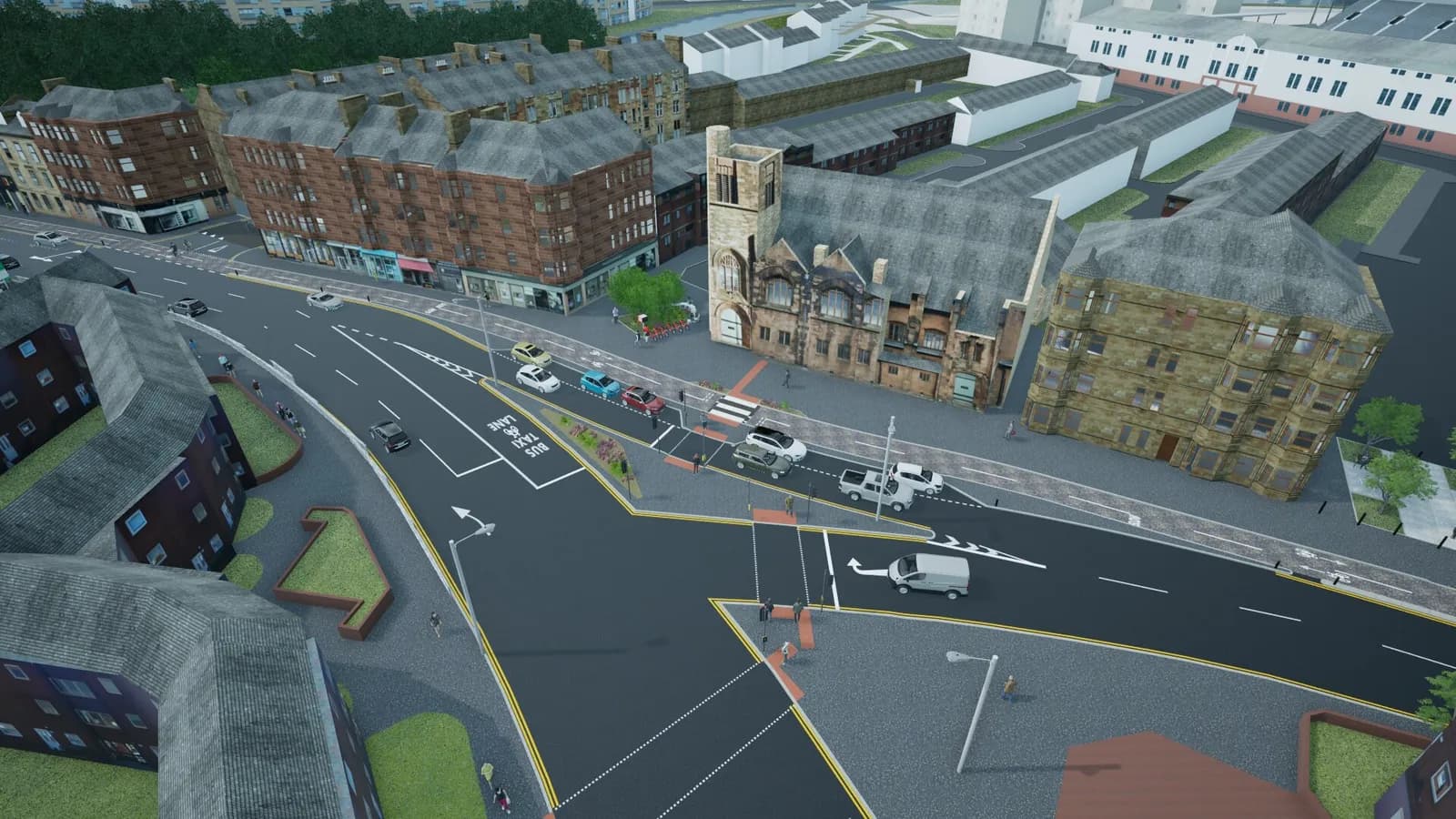 North Route: Garscube Rd/Maryhill Rd junction